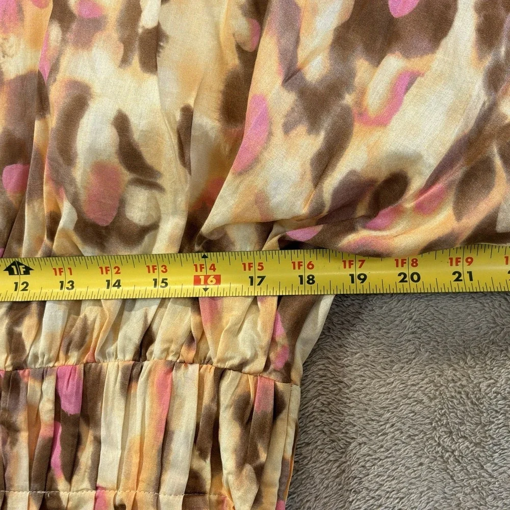 NEW Banana Republic Voile Mini Dress M Multi Dot Ruched Pockets NWT - Picture 3 of 8
